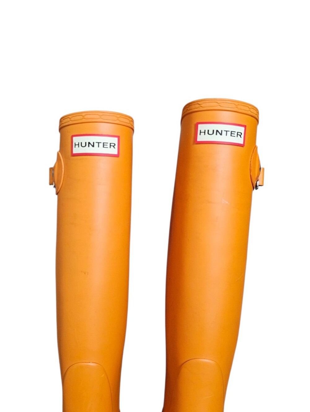 Hunter Bright Orange Knee-High Tall Rain Boots Size 6 - Picture 6 of 8